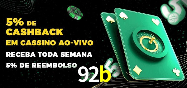 Promoções do cassino ao Vivo 92b